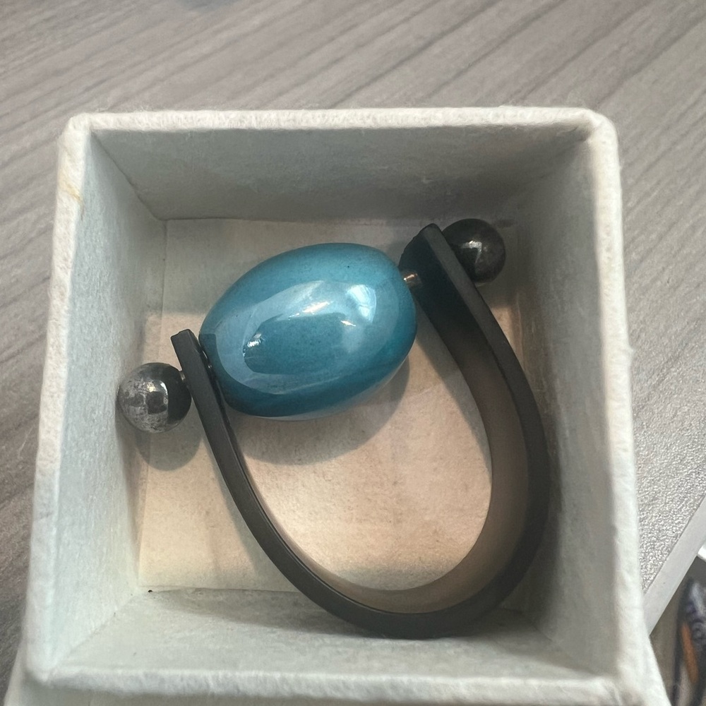 Black and Blue Modern Ring